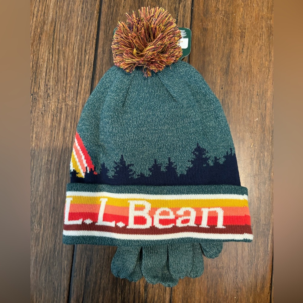 LL Bean Hat and Gloves, Size L